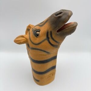 VINTAGE 1994 PUPPET MASK ILLUSION Mexico VINYL PUPPET Animal‎ Zebra Horse Wild